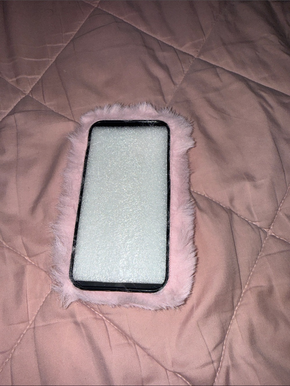Plush Pink Furry Phone Case - Soft Protective Cover - Picture 2 of 5